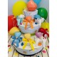 Set 3 scatole tonde a torta con 18 scatoline Palloncini magnete di ceramica a cuore colori assortiti